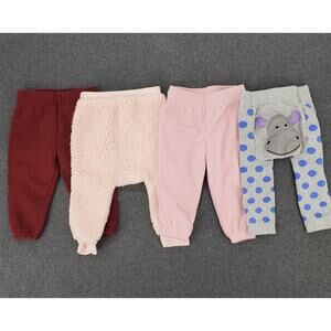 Gerber Garanimals Bundle of 4 Baby Girl Winter Pants Size 12 Months Pre-Owned